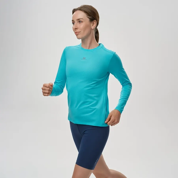 Футболка Nordski Run 2.0 Aqua W с длинным рукавом 