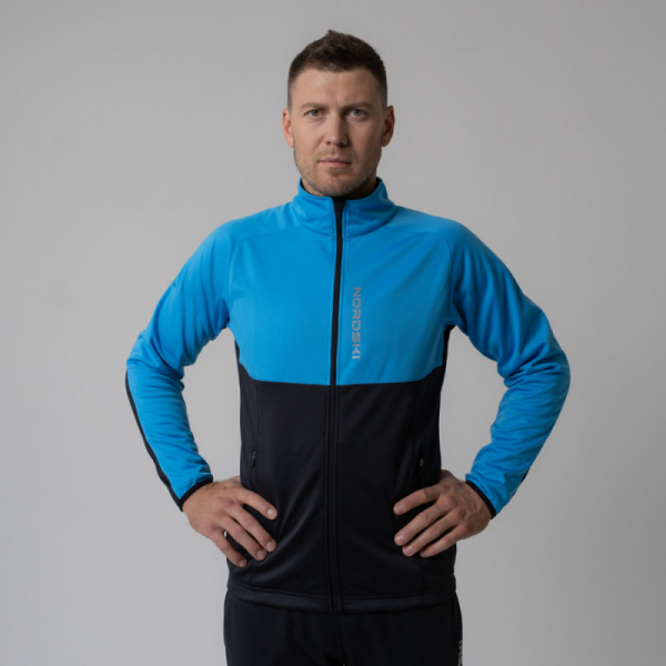 Разминочная куртка Nordski Premium light blue/black