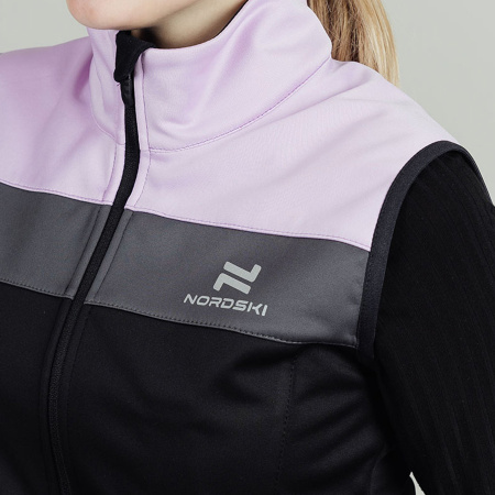 Жилет разминочный Nordski Jr.Drive Black/Orchid