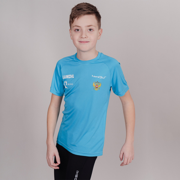 Футболка Nordski Jr.Sport Light Blue RUS
